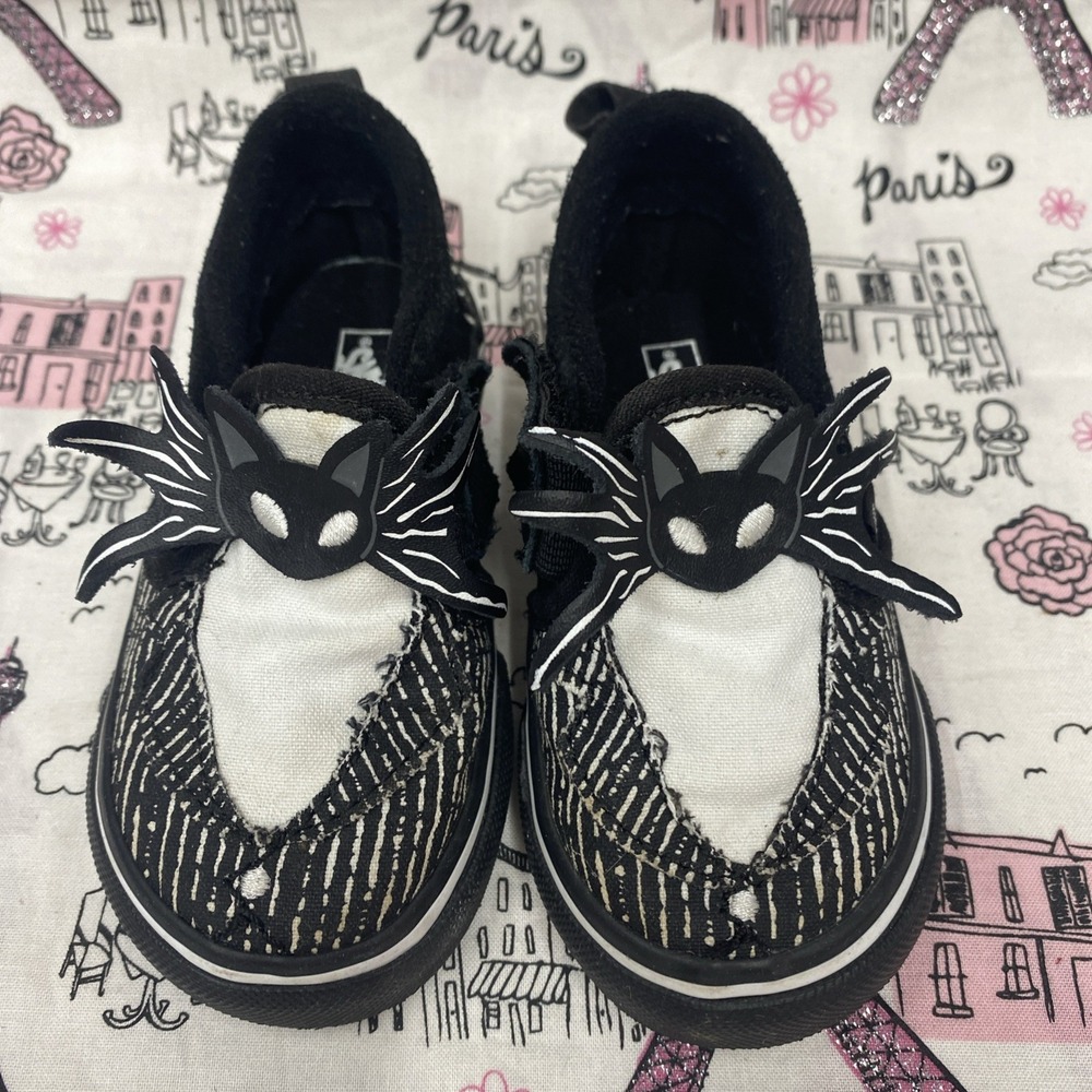 Vans X Disney The Nightmare Before Christmas Size 6.0 T Toddler Shoes SLIP ON